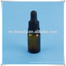 Amber essential oil bottle with child proof dropper cap